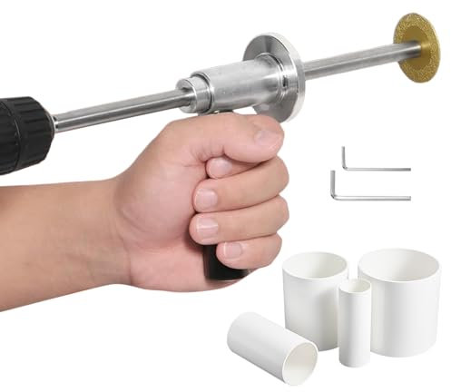 Innenrohrschneider | ABS- -Set - Sanitärwerkzeuge, Rohrinnenschneidehandbohreraufsatz mit einstellbarem Tiefenmesser für Treiber und Bohrmaschinen