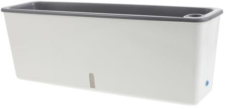 Toyvian Fioriera Rettangolare Plastica Con Serbatoio Contenitore Per Coltivazione Di Verdure e Erbe Aromatiche Per Balconi e Davanzali Design Compatto e Resistente Ottimale Per