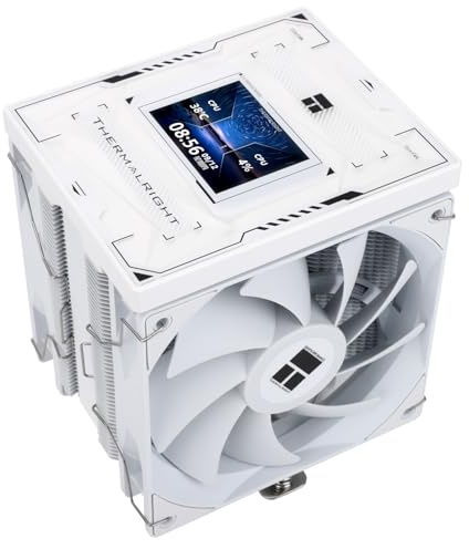 TR Burst Assassin 120 Vision White, 2,4 tum IPS LCD-skärm med 320 x 240 upplösning, högpresterande datorradiator, för LGA1851/1700 & AM4/AM5