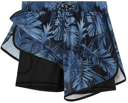 APTRO Women Swim Shorts Board Shorts with Liner Beach Surf Floral Summer Gym Shorts
