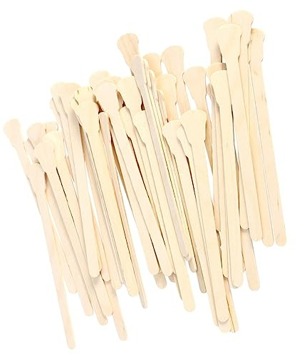 DINHEAROM 500pezzi Spatole in Legno Per Depilazione Spatole Arrotondate Per Applicazione Cere Adatte Tutte Le Cere Depilatorie Per Uso Professionale e Fai Da Te
