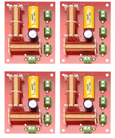 Uikdjgu 4 Stücke 200W 3 Wege Audio Lautsprecher Crossover HöHen + Mittel Töner + Unabhängige Crossover Lautsprecher Filter Frequenz Teiler