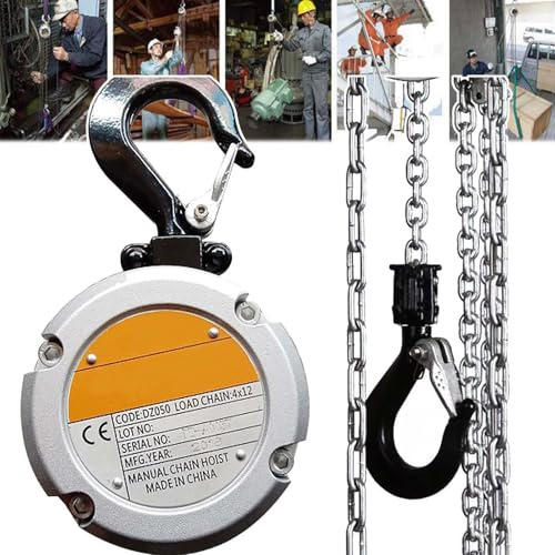 FHSLKXIM Manual Chain Hoist For Heavy Lifting, 250 500Kg Capacity With 3M Lift, Ideal For Construction And Industrial Use,500kg*3m