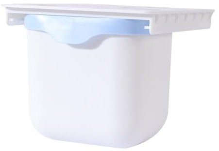 MUELODSIC Poubelle De Bureau Plastique Cachée Sous Table Bac à Ordures Suspendu Transparent Rangement Pratique Et Résistant à Humidité Pour Cuisine Bureau Et Salle De Bain