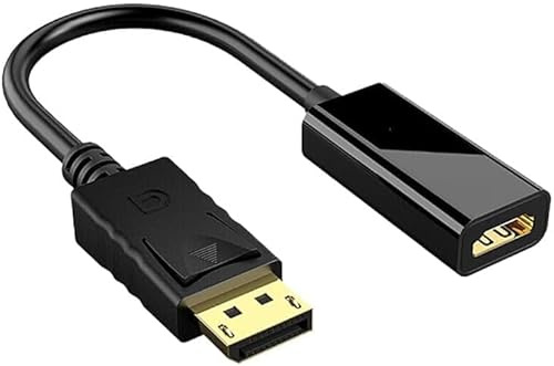 4K Display Port to HDMI Male Female Adapter Converter Cable Display Port DP to HDMI Cable 2160P & 1080P 60Hz HDR Audio Video PC Adapters
