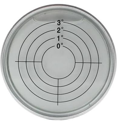 Nivel de burbuja redonda de metal, 1 pieza, líneas circulares, inclinómetro, nivel de burbuja, instrumento de medición, 60 x 10 mm, 15'/2 mm(As picture0123DWW)