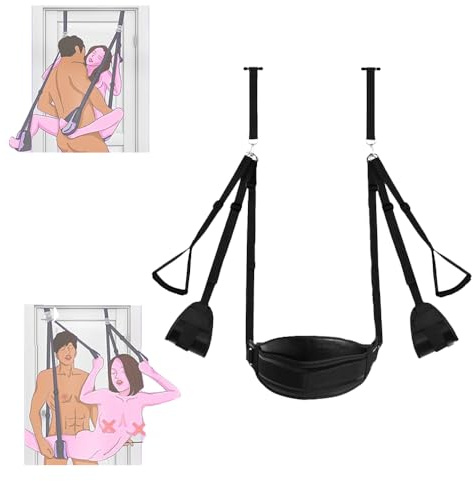 Heavy Duty Swing Door Frame Sexy Furnitures for Bedroom Hold To 300Lbs Over The Door Love Sling Adult Sex Toys for Couples Novel Romantic Accessories Frequent Flyer Women Sweatshirt Adult Swing Sex E3