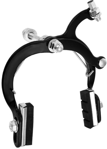 Kichvoe Fahrradbremssattel Vorderrad Felgenbremse Rennrad Bremszange Schwarz mit Felgenbremsbelag für Vielseitige Fahrräder Robuster Bremssatz für Sichere Bremsleistung und Einfache