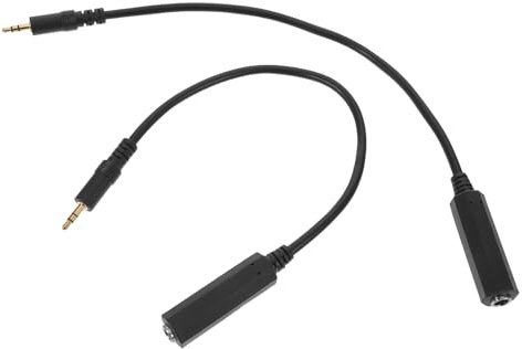 UTHCLO Adaptateur Stéréo 3,5 Mm vers 6,35 Mm 2 Pièces en Cuivre Étamé Plaqué, Câble Audio pour Casque, Guitare et Amplificateur – Connecteur Jack Mâle vers Femelle pour