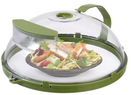 Microwave Cover, Microwave Splatter with Water Steamer, Microwaves Splatter Cover for Food, Transparent Microwaves Plate Foods with Handle,Splash Guard MicrowaveLid Covers for Food Meal Prep