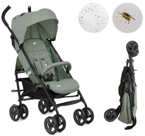 Joie Nitro LX – Passeggino e passeggino sportivo, solo 7,7 kg, passeggino da viaggio con funzione reclinabile, sospensione singola e schienale regolabile, con protezione da pioggia e insetti