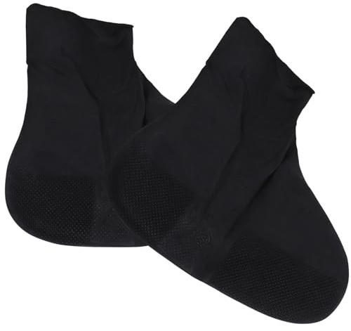 Tofficu Protège-chaussures 1 Paire Imperméables en Latex Noir, Réutilisables et Antidérapantes, Couvre-bottes pour L'extérieur Activités de Plein Air