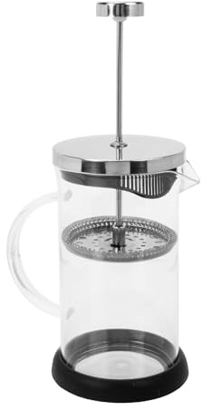 SHOWERORO Cafetera de Prensa Francesa de Vidrio y Acero Inoxidable Resistente al Óxido para Uso Conveniente en Hogares y Restaurantes Espumador de Leche Manual