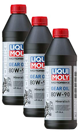 3x LIQUI MOLY 3821 Motorbike Gear Oil Getriebeöl Motorrad 80W-90 1L