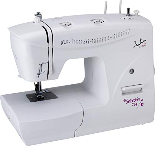 Jata MC744 Nähmaschine mit 33 Stichdesigns und Zickzack-Knopfloch, 4-Takt-Öse, mit elektronischem Pedal für Geschwindigkeitskontrolle, komplettes Zubehör-Set