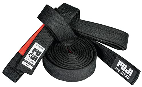 FUJI Premium Pearl Weave BJJ Belt, Jiu Jitsu Black Belt, A3