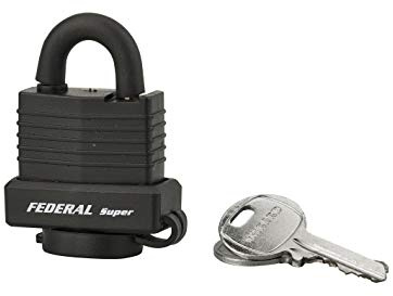 Lucchetto Sea Line Federal Lock, ottone, esterno, arco in acciaio inox, 35mm, 2 chiavi - THIRARD