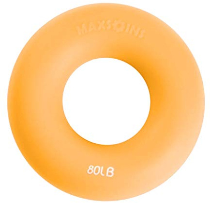 Inzopo Handring 9cm Silikon Hand Grip Trainer Strictly Thener Fingertrainer Unterarmtrainer Handmuskeltrainer Orange 36,3kg