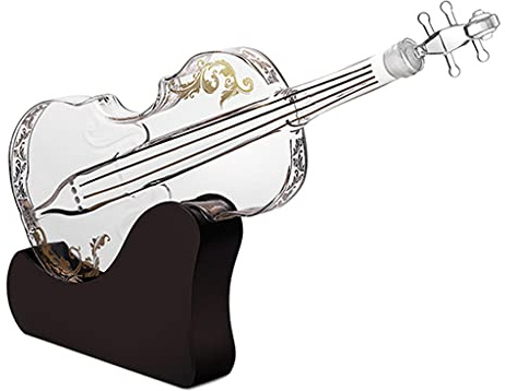 MagiDeal Carafe, Violon Vin Decanter Set, Distributeur de Boisson Boisson-Cadeau Ensemble
