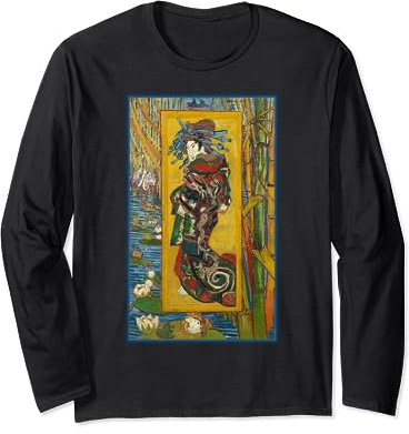 Courtisane Van Gogh Art Japonais Peinture Impressionniste Manche Longue