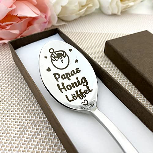 Honiglöffel für süße Honig-Liebhaber – personalisierbar mit Namen einzigartiges Geschenk zum Geburtstag Honiglöffel - Einweihungsgeschenk zum Jahrestag als Andenken