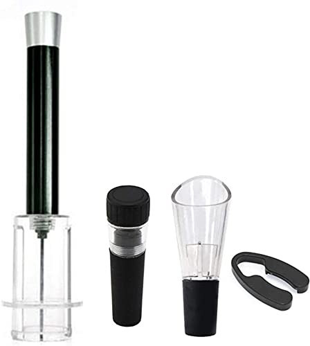 Abridor Botellas Sacacorchos Vino Abrelatas de Vino 4 unids / set abrebotellas de vino, cortador de papel de aluminio, tapón de vacío, vertedor de vino, kit de abridor de bomba de presión de aire d