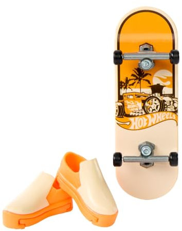 Hot Wheels Skate Fingerboard Spielset, designt in Zusammenarbeit mit Tony Hawk, inkl1 Fingerboard und 1 Paar Skateboard-Schuhe, Design kann variieren, ab 5 Jahren, HGT46
