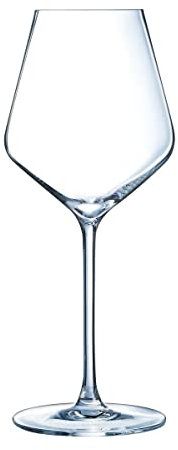 Cristal D'Arques Paris Collection Ultime - 6 vasos de pie de 38 cl de cristal – Brillo y alta resistencia – Fabricado en Francia – Embalaje reforzado, adecuado para la venta online