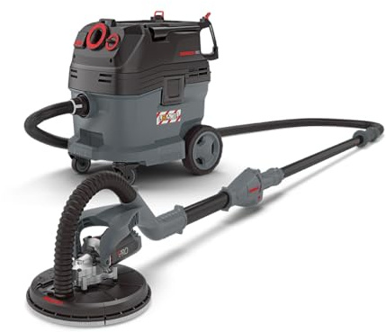 MENZER Dustfree Système de Ponçage LHS 225 PRO VARIO + VCL 530 PRO | Antistatic, pour la Construction à sec, Ponceuse Girafe, Aspirateur Industriel Eau et Poussière