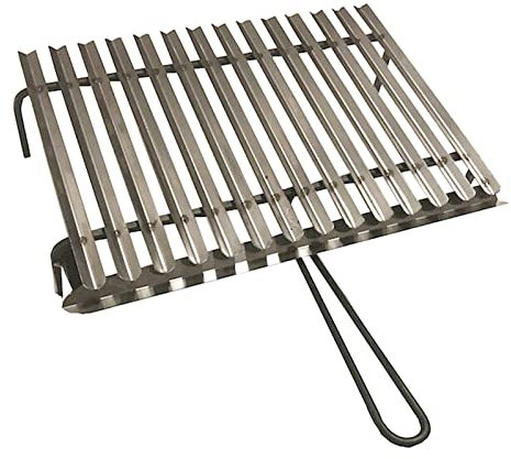 La zappa Grillrost aus Stahl für Grill und Kamin, hergestellt in Italien (40 x 33 cm)