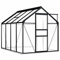 Yolola Aluminium Gewächshaus Mit Fundament - Pflanzenhaus, Glas Garten Tomatenhaus, Frühbeet, Treibhaus Winterfest - Groß 4,75 m³ Anthrazit Und Transparent