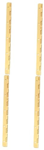 DOITOOL 4 Pcs 190mm Heavy Duty Continuous Hinge - Bronze & Brass Piano Hinge for Humidor, Cabinet, Furniture & Metal Door Box