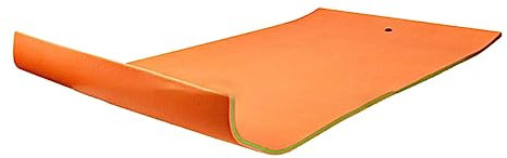 JISADER Aufblasbare Wasserliege für Erwachsene, schwimmende Matte mit Pool-Hängematte, Wasserspielzeug für den Pool, orange und grün