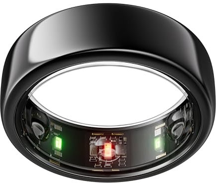 OURA Gen3 Horizon Smart-Ring - Größe 13, Black | Wearable für Schlaf-, Herzfrequenz- und Fitnesstracking - Bis zu 7 Tage Akkulaufzeit - Kompatibel mit iOS/Android - Bestimme Deine Größe vor dem Kauf