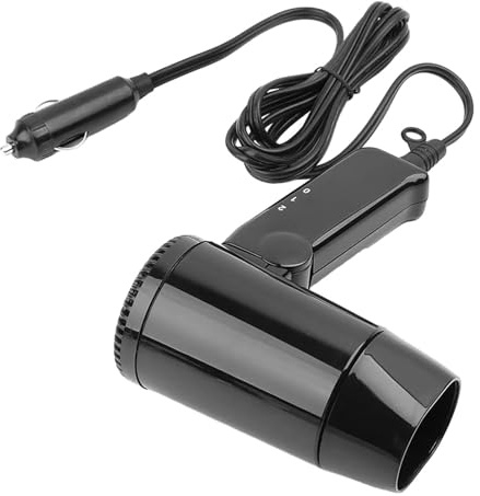 12 V handhållen bilhårtork | ABS kall och varm vikbar med tvåväxlad | temperaturinställning, med bärbar resediffuser