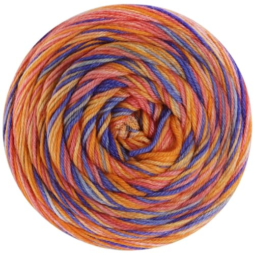 LANA GROSSA Meilenweit 100 Confettini | Sockenklassiker, bedruckt und waschmaschinenfest | Handstrickgarn aus 80% Schurwolle (Merino) & 20% Polyamid | 100g Wolle zum Stricken & Häkeln | 400m, FB4481