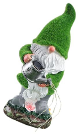 Cabilock Solar-gartenfigur Gnomelampe Solarleuchte Für Außenbereich wasserdichte Deko Für Rasen Und Garten Leichtes Und Langlebiges Resin-Material Automatisches Nachtlicht Mit Solarpanel