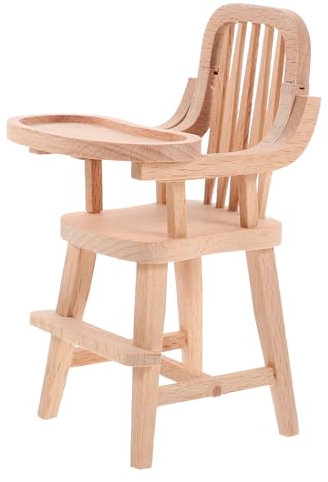 Toyvian Miniatur Hochstuhl Für Puppenhaus Dekorative Möbel Aus Holz Realistische Miniaturmöbel Für Kinderzimmer Für Puppenfamilien Und Spielzeug-Dekoration