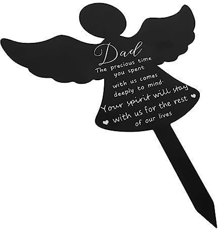 POPETPOP Estaca Angel Acrílica Cementerio Decoración Tomba Estaca Angel Conmemorativa