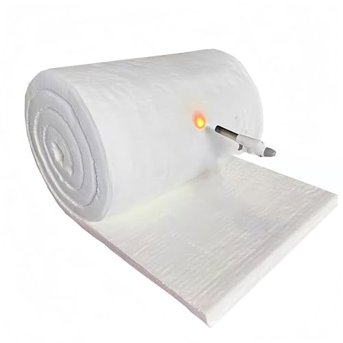 Manta de fibra cerámica, 2606 ℉ Aislamiento De Fuego De Fuego, 1 de Espesor X 24 X60 - Para Aislamiento Térmico De Estufas, Chimeneas, Hornos, Hornos, Lavavajillas, A(Size:32x24x1（81x60x2.5 cm）) | Para Aislamiento Térmico Estufas, Chimeneas, Hornos, Hornos, Lavavajillas