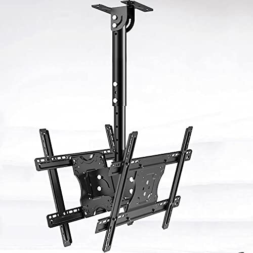 Supporto TV Universale soffitto a Doppia Faccia, Supporto TV telescopico Regolabile in Altezza, inclinazione e Rotazione, Adatto alla Maggior Parte dei televisori LED da 32-75 Pollici