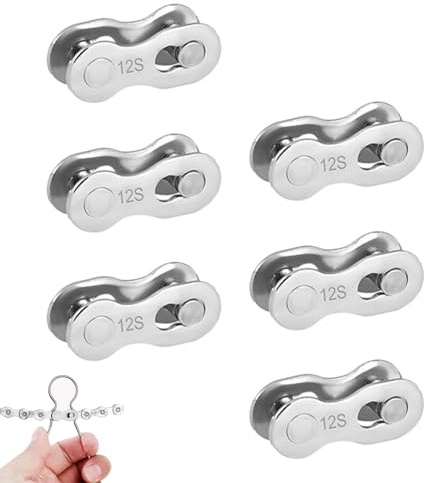 Chain Connector - Quick Link Links Joint, Chain Pin | 6pcs Heavy Duty Cycling Accessory Part Supplies for 6/7/8/9/10/12 Speed Chain, Easy to Install & Remove for Repair.