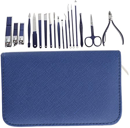 LOLIPPYY 1 set Manicure e Pedicure Acciaio Inossidabile Kit Portatile per Unghie per Casa e Viaggio Rimuove e Morta Facile Usare per Unghie e