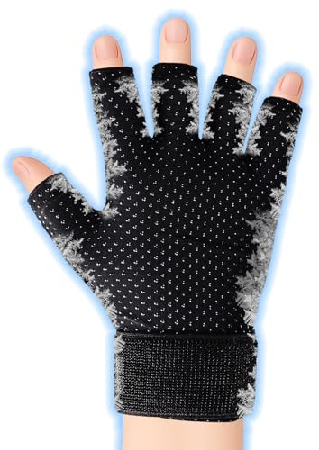 JLFDLLYYZQ 1 Stück Rutschfest Gel-Kühlhandschuhe für Kälte- & Wärmetherapie | Kühlpad Handschuhe mit verstellbarem Handgelenkband, weiche Handgelenk Kühlmanschette zur Schmerzlinderung