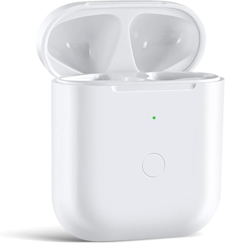 Kabelloses Ladecase Ersatz für AirPods 1. & 2. Generation – Wireless Charging Case mit Bluetooth Pairing-Taste – Kompatibel mit AirPods Ladecase – Weiß