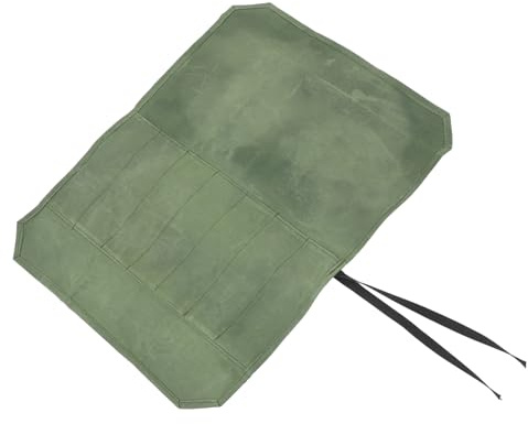 Sosoport de Rangement pour Couteaux Toile Robuste Étui Porte-couteaux Portable avec Compartiments Organisés pour Chefs et Camping Mallette de Cuisine Verte