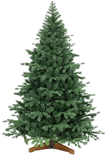 Albero di Natale | Albero di Natale Artificiale 150 cm, 422 Punte mix Realistico di PE+PVC Montaggio Rapido Pieghevole Riutilizzabile, Abete Realistico Struttura in Metallo e Base in Legno per Interni