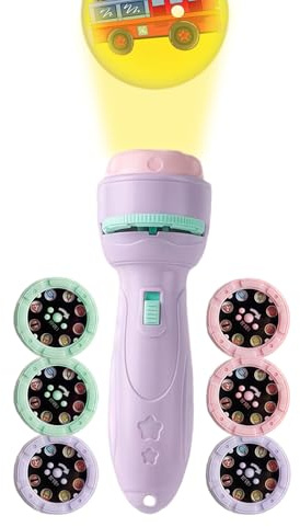 Lanternes avec capacité de projection | 40 motifs pour lumière nocturne à des fins éducatives | Lampe de poche projecteur pour jeunes enfants, garçons et filles à partir de 3 ans