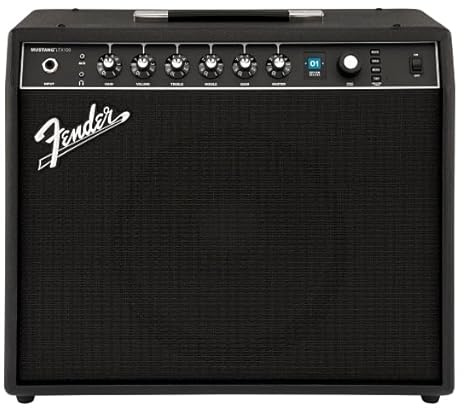 Fender Mustang LTX100 Gitarren-Kombi-Verstärker, 100 W mit vielseitigen Tönen, 100 Voreinstellungen, 50 Ampere-Typen und Effekten, eine einfache Benutzeroberfläche, mit eingebautem Tuner und