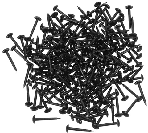 Clous Décoratifs pour Bois Ronds Noirs en Fer 200 Pcs Robustes Vintage | Semences Tapissier, Punaises Décoratives pour Meubles, Pose Rapide et Usage Décoratif Polyvalent